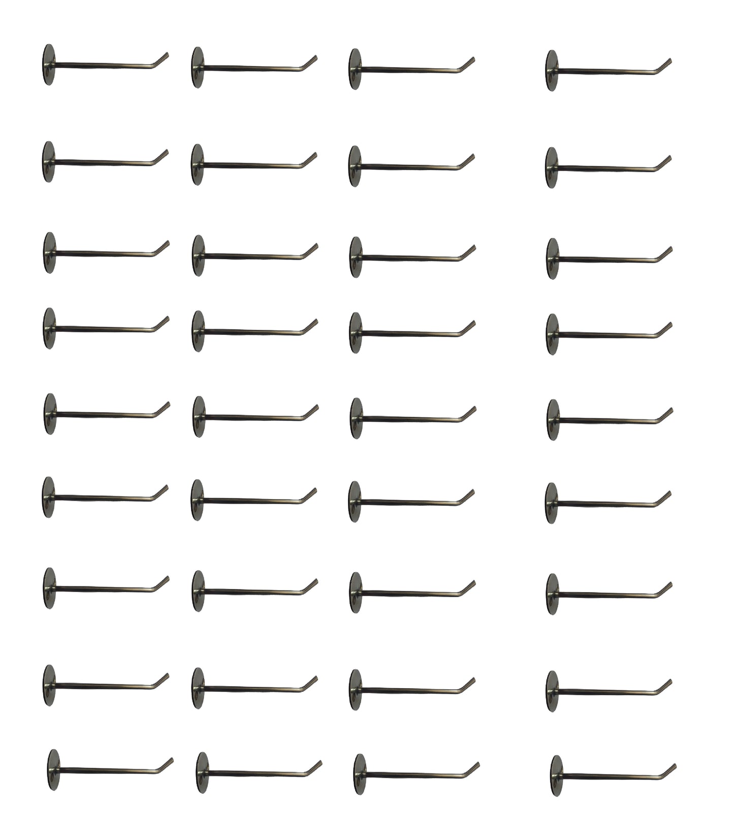Q1 Beads 36 pcs. 6 inch Stainless Steel Wall mount Display Hook Hanger for Showroom/Mobile Shop/Wall Mount/Clothes