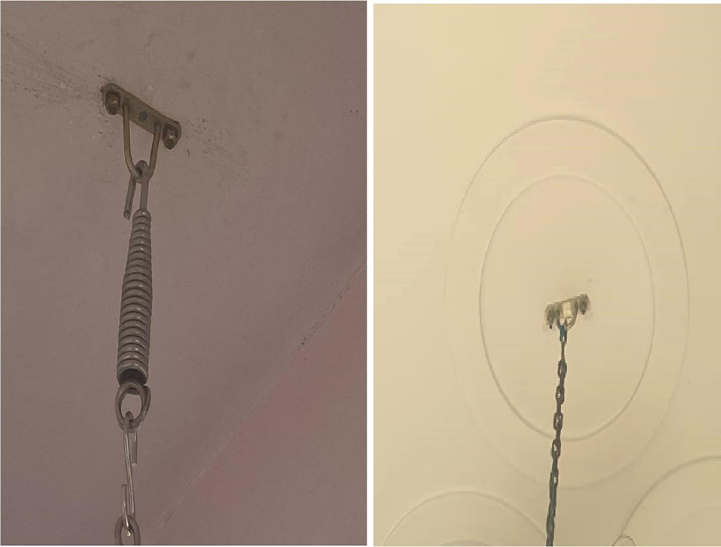 Q1 Beads 3 Pcs Set Metal Heavy Duty D Wall Hook for Ceiling Hanging Swing Chandelier Baby Swing Punching Bag Fan Jhula Hammock Swing Heavy Weight with 4 inches(10x100 mm) fasteners 6 Nos.