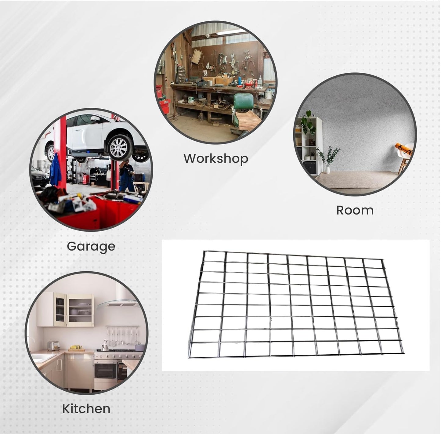 Q1 Beads Stainless Steel 1 x 2 Feet Gridwall Panel (JAALI) Mesh for Supermarket, Shopping Malls, Mobile Shops, Garment Shops | Package Display Assortment Panel(1 Pack)