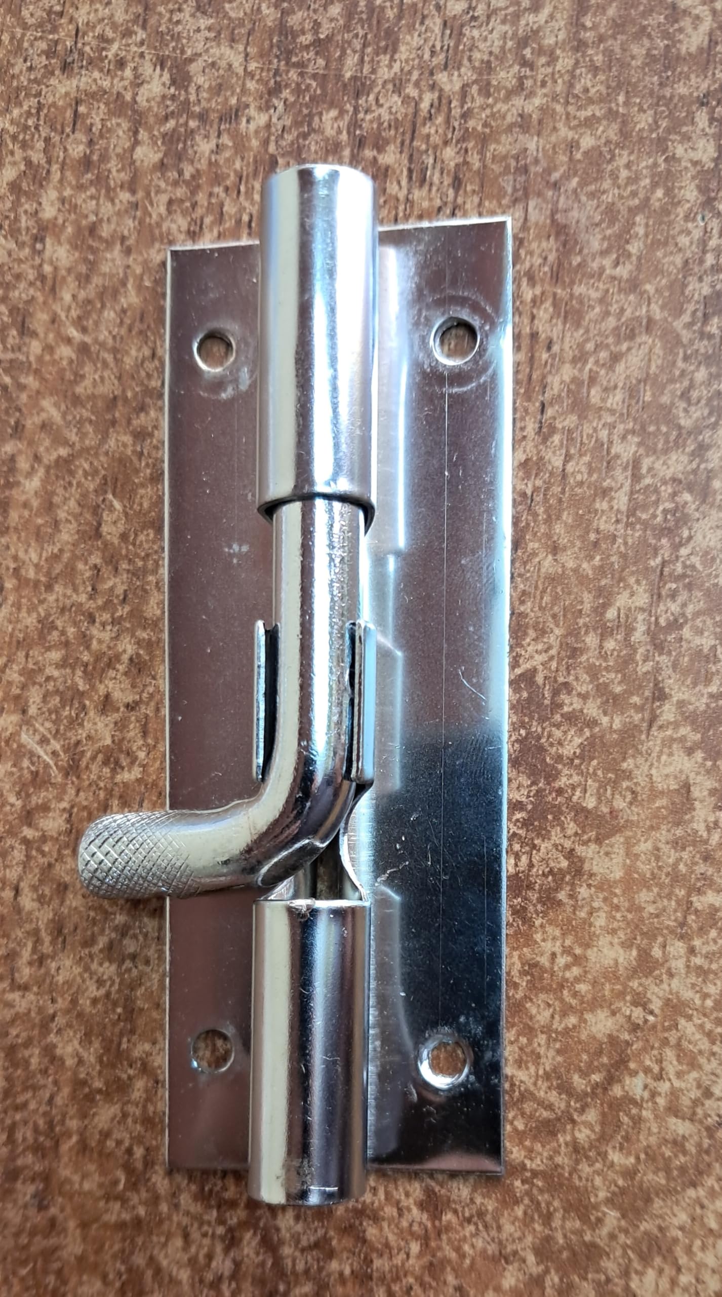 Q1 Beads 12 Pcs. 4 inch Steel Chitkini/Tower Bolt with Screws for Home,Offices Doors and Windows,Main Door Latch/Kundi/Door Latch for Windows (Chrome, Pack of 12)