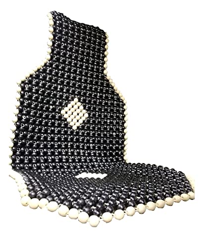 Q1 Beads XLDxBlack Wooden Car Beaded Seat Cover Black Color Car