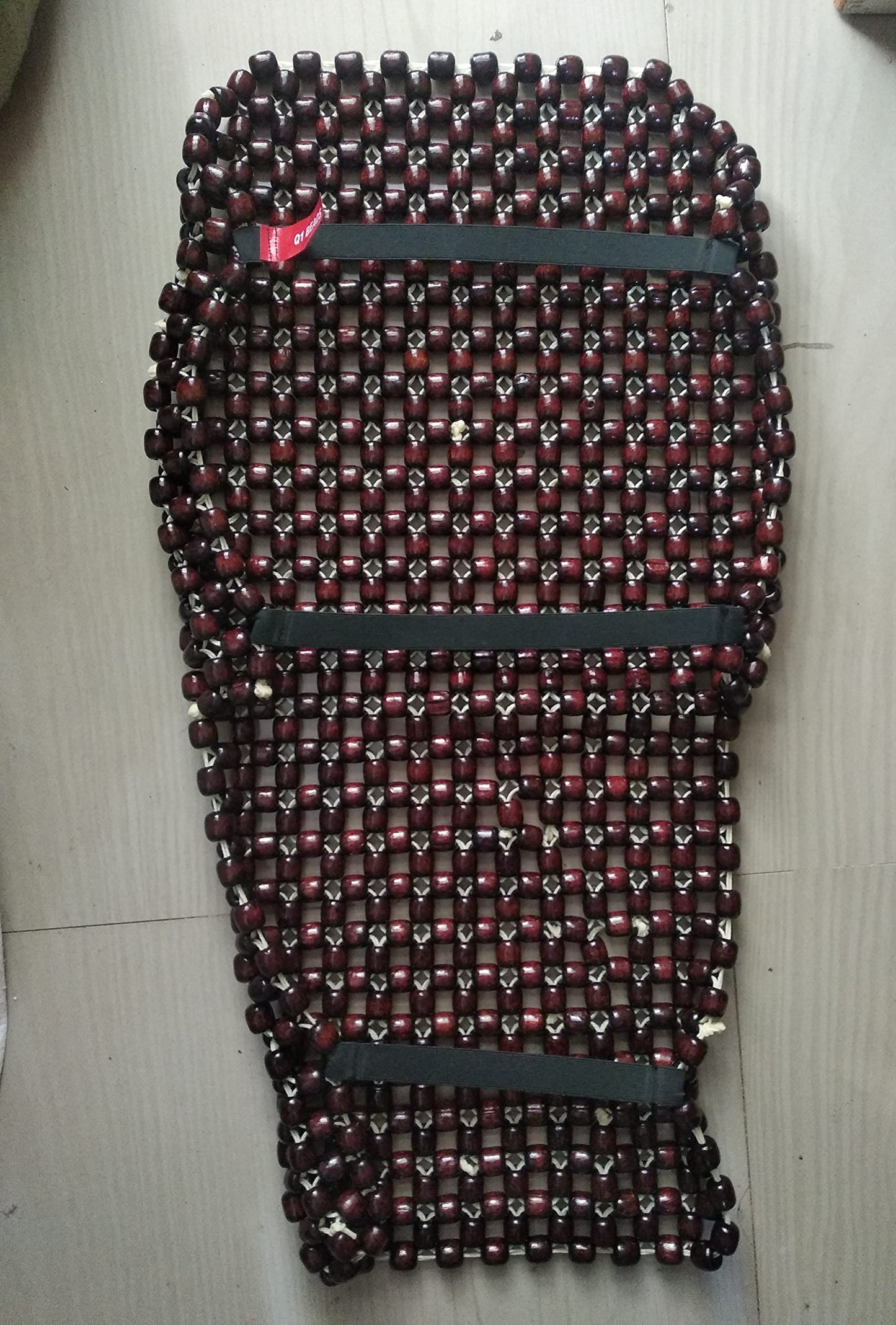Q1 Beads Wooden Beads Acupuncture Design Scooter Seat Cover Cushion for Long Ride for All Brand Scooty/Scooter - Pack of 1 (XL, Coffee Color)