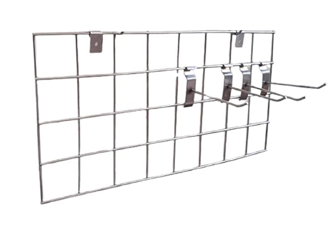 Q1 Beads Stainless Steel 1 x 2 Feet Gridwall Panel (JAALI) Mesh for Supermarket, Shopping Malls, Mobile Shops, Garment Shops | Package Display Assortment Panel(1 Pack)