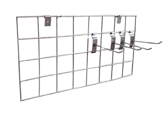 Q1 Beads Stainless Steel 1 x 2 Feet Gridwall Panel (JAALI) Mesh for Supermarket, Shopping Malls, Mobile Shops, Garment Shops | Package Display Assortment Panel(1 Pack)