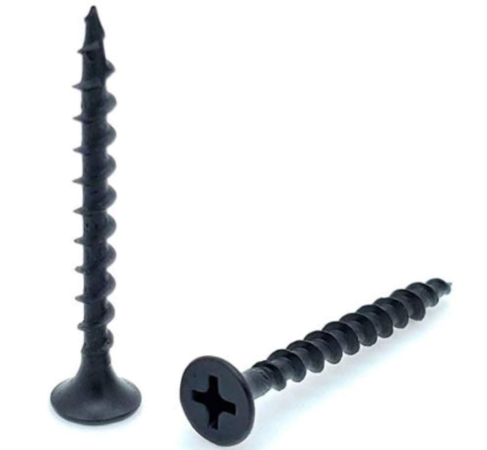 Q1 Beads 300 pcs Iron 19mm (0.75") Black Drywall Screw Self Drilling Bugle Head PoP for Multiuses (Size 3.5x19)