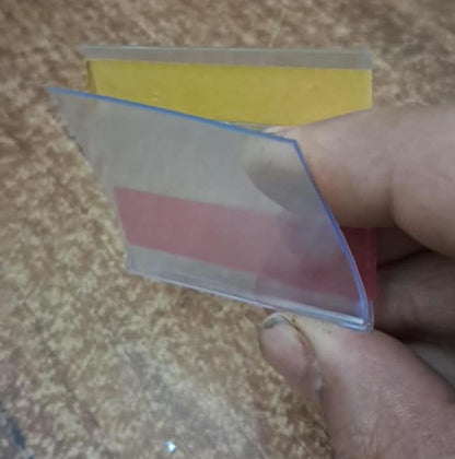 Q1 Beads Self Adhesive Acrylic Label Holder 50x40 mm, 12 Pcs