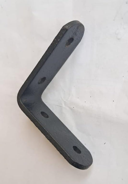 Q1 Beads 4 Pack Metal 3 x 3 inches Heavy Duty 30 Kgs. L Clamp Shelf Bracket 30 kgs Load Capacity Angle Bracket L Bracket for Wall Shelf,Rack, Home,Shop, Showroom (76x76 mm, Black Powder Coated)