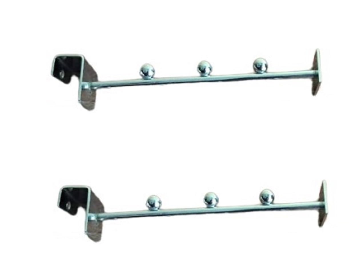 Q1 Beads Steel Tube Straight Hanger 150 mm/6 inch Square Pipe Hooks Hanger for 15x30 mm Square Tube -Supermart Shelf Accessories(Chrome)-2 Pack