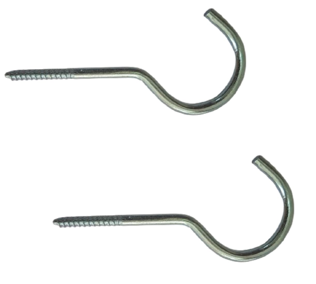 Q1 Beads 15 Pack 4" Inch Steel Cup Hook J Hooks for Hanging- Pack of 15 Pieces (Chrome)