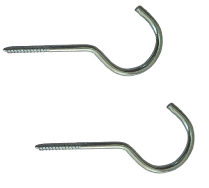 Q1 Beads 15 Pack 4" Inch Steel Cup Hook J Hooks for Hanging- Pack of 15 Pieces (Chrome)