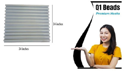 Q1 Beads Aluminium Slatwall Panel for Display in Shop,Boutique,Supermart Shelf Accessories(White)