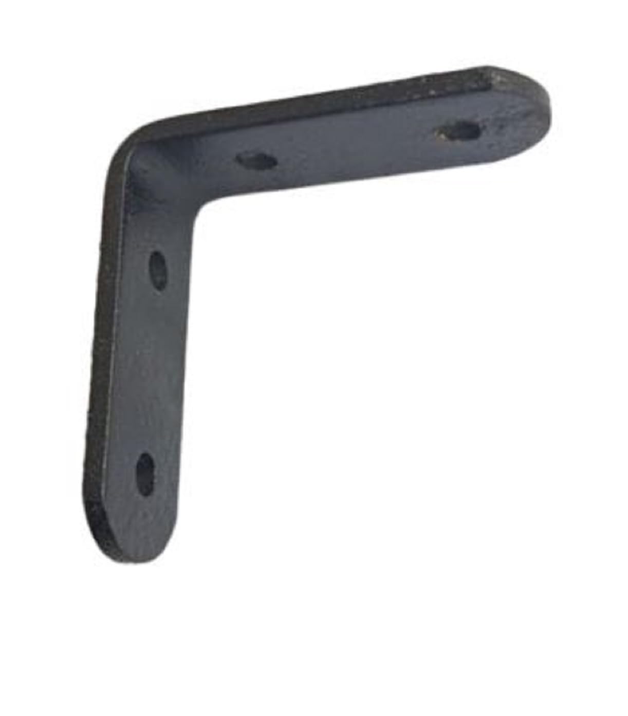 Q1 Beads 6 Pack Metal 2 x 2 inches Heavy Duty (3 mm) L Brackets Clamp - Right Angle Brace for Wood Furniture & Metal, Includes 24 Screws (2 x 2 Inches, Black Powder Coated)