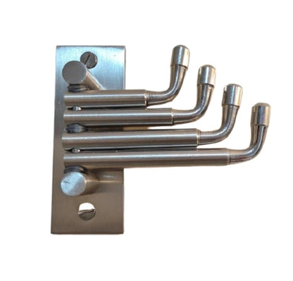 Q1 Beads 1 Pc. Stainless Steel 4 Pins Swivel Wall Hook Hanger for Hanging Clothes and Towel Hangers for Wall,Door Hangers,Rotatable 180 Degree Hook -Pack of 1 (Chrome)