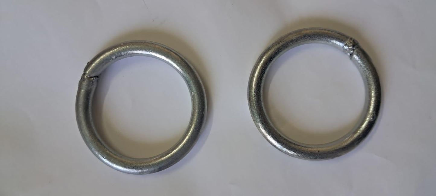 Q1 Beads 5 Pcs. Metal Ring 8 mm Thick Heavy Duty 200 Load Capacity Multipurpose for Hanging Jhula Swing Hammock Hook 1 (Silver)