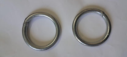 Q1 Beads 5 Pcs. Metal Ring 8 mm Thick Heavy Duty 200 Load Capacity Multipurpose for Hanging Jhula Swing Hammock Hook 1 (Silver)