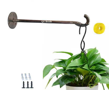 Q1 Beads Stainless Steel Wall Mount Clothes Hanger-Straight - (1 Pack)