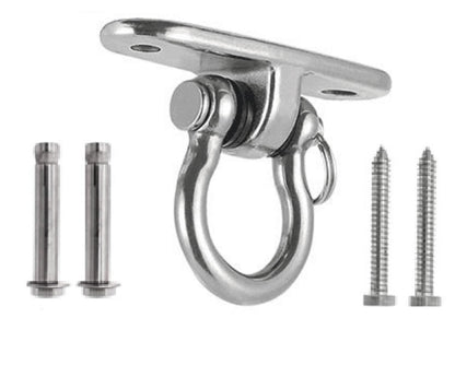 Q1 Beads 304 Stainless Steel Swivel Swing Hook Hanger 500 Kgs Load Capacity Heavy Duty Ceiling Hook Rotating Kada for Hanging Swing, Hammock,Playing Jhula,Playground, Porch, Yoga Seat (Chrome,1 Pc.)