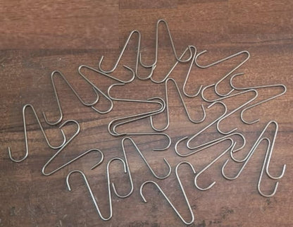 Q1 Beads 20 Pcs. Stainless Steel Slipper Hanger Hooks for Shoe Shop Display Showroom Display(Chrome)