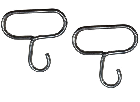 Q1 Beads 2 Pack 5mm Stainless Steel J Hook Heavy Duty 30kgs Load Capacity with Handle (Chrome)