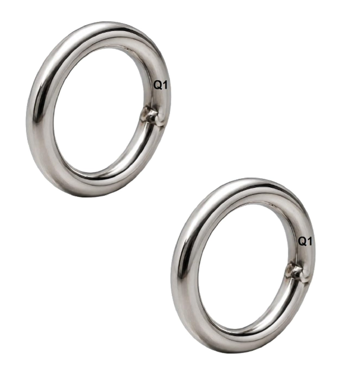 Q1 Beads 2 Pcs. Stainless Steel 900 Kgs Load Capacity (10 mm x 60 mm) Ring Hook Hanger Heavy Duty Multipurpose Hook for Hanging Swing, Patio,Hammock, Jhula etc.(Chrome,Ring Hook)