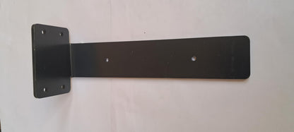 Q1 Beads 2 Pack Metal Heavy Duty(4mm) Thick 40 Kgs. Load Capacity Shelf Bracket, Heavy Duty Floating Bracket for Shelves,Black Powder Coated Wall Shelf Support Brackets