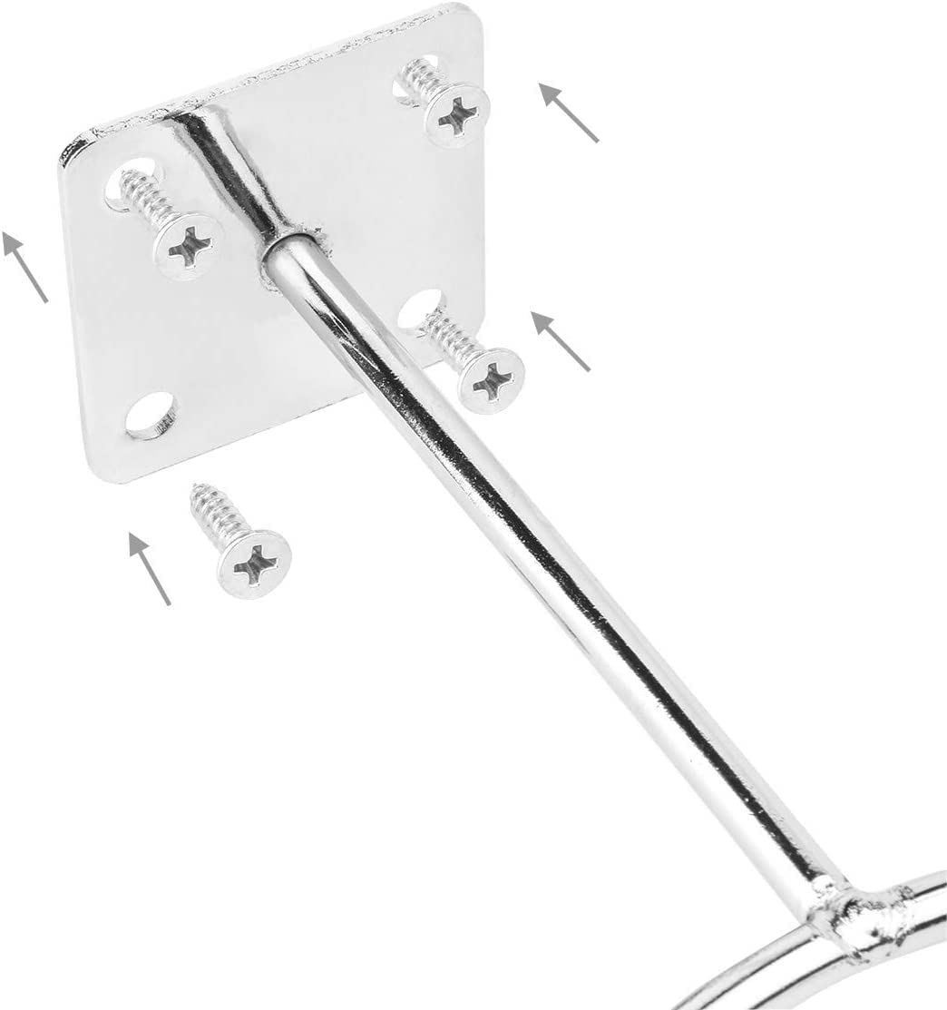 Q1 Beads 1 Pack Stainless Steel Wall Mount Football Sports Ball Stand Holder for Home & Display (Chrome),Steel,Hanging Shelves