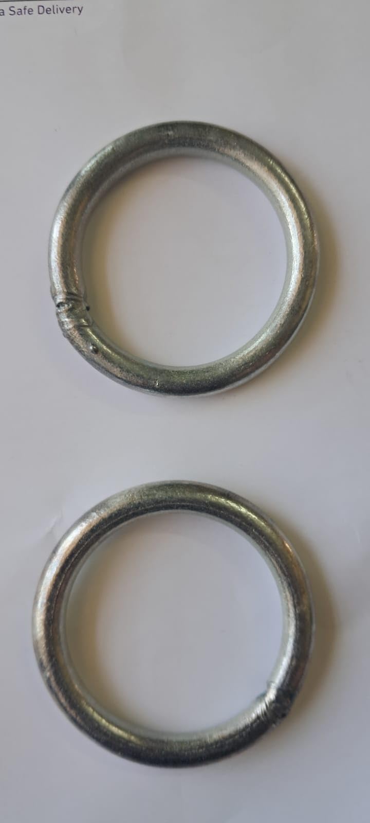 Q1 Beads 5 Pcs. Metal Ring 8 mm Thick Heavy Duty 200 Load Capacity Multipurpose for Hanging Jhula Swing Hammock Hook 1 (Silver)