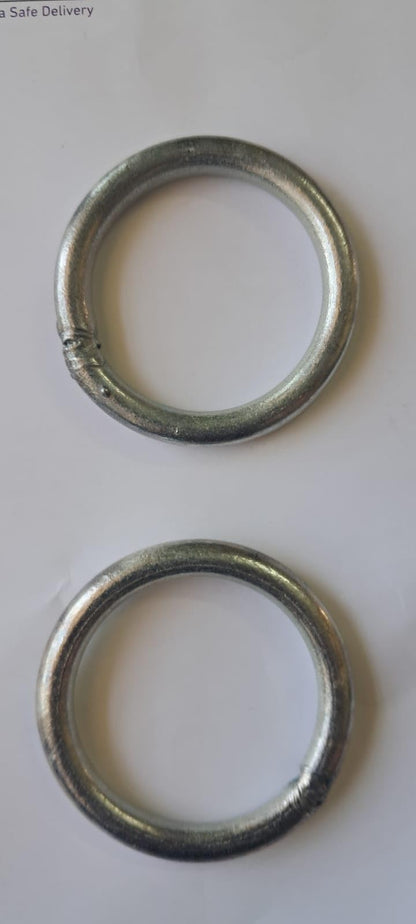Q1 Beads 5 Pcs. Metal Ring 8 mm Thick Heavy Duty 200 Load Capacity Multipurpose for Hanging Jhula Swing Hammock Hook 1 (Silver)