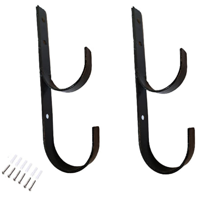 Q1 Beads 2 Pcs Wall Mount Hose Hanger - Heavy Duty Irrigation Hose Hanger Multipurpose (Powder Coated)