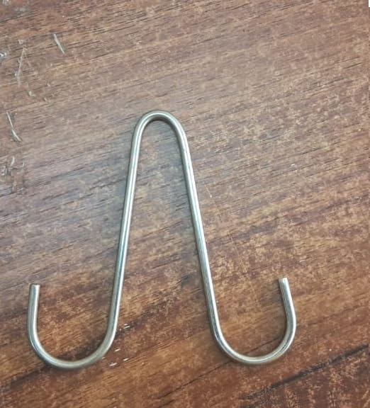 Q1 Beads 100 Pcs. Stainless Steel Slipper Hanger Hooks for Shoe Shop Display Showroom Display(Chrome)