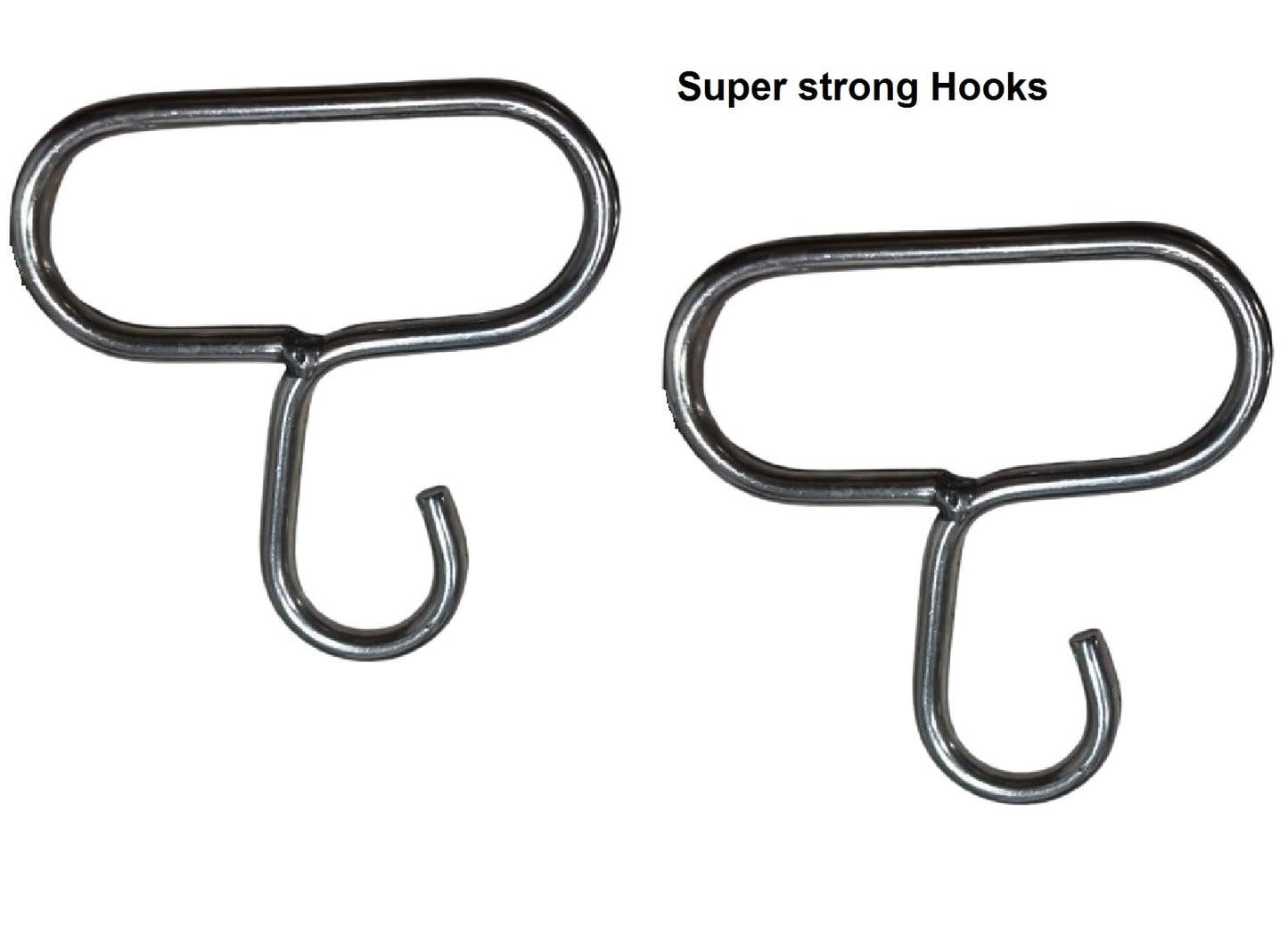 Q1 Beads 2 Pack 5mm Stainless Steel J Hook Heavy Duty 30kgs Load Capacity with Handle (Chrome)