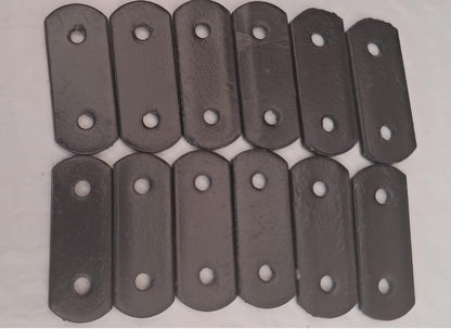 Q1 Beads Metal Heavy Duty (3 mm) L Angle Bracket Clamp - Right Angle Brace for Wood Furniture & Metal, Includes Screws (Black Powder Coated)