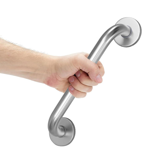 Q1 Beads 8 inch Stainless Steel Grab Bar Wall Mounted Suitable for Senior Citizens in Toilet (Matte Finish) -Pack of 1 Pc.