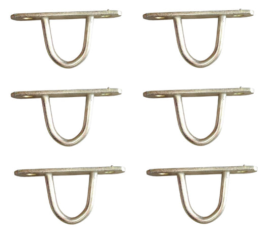 Q1 Beads 6 Pack Metal Heavy Duty & Strong D Shaped Wall Hook for Ceiling Hanging Swing,Jhula & Hammock(Golden)