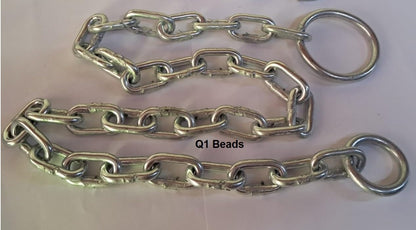 Q1 Beads 1.5 Feet/18 inches Metal Lock Chain (5 mm) Strong & Heavy Duty 100 KGS Capacity for Travel & Safety,Garden Swing/Playing Jhula,Punching Bag,for Boxing,MMA,Martial Arts