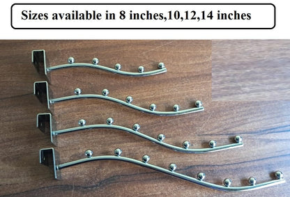 Q1 Beads Steel Tube Hanger 300 mm/12 inch Square Pipe Hooks Hanger Display Hook for 15 mm Square Tube -Supermart Shelf Accessories(Chrome)-2 Pack
