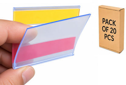 Q1 Beads Self Adhesive Acrylic Label Holder 50x40 mm, 12 Pcs