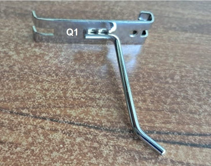 Q1 Beads Steel 12 Pcs 3 inches Mesh Grid Panel Hooks for Retail Display Gridwall Panel Hook Made in 5 mm Rod (12 Pack, Chrome)