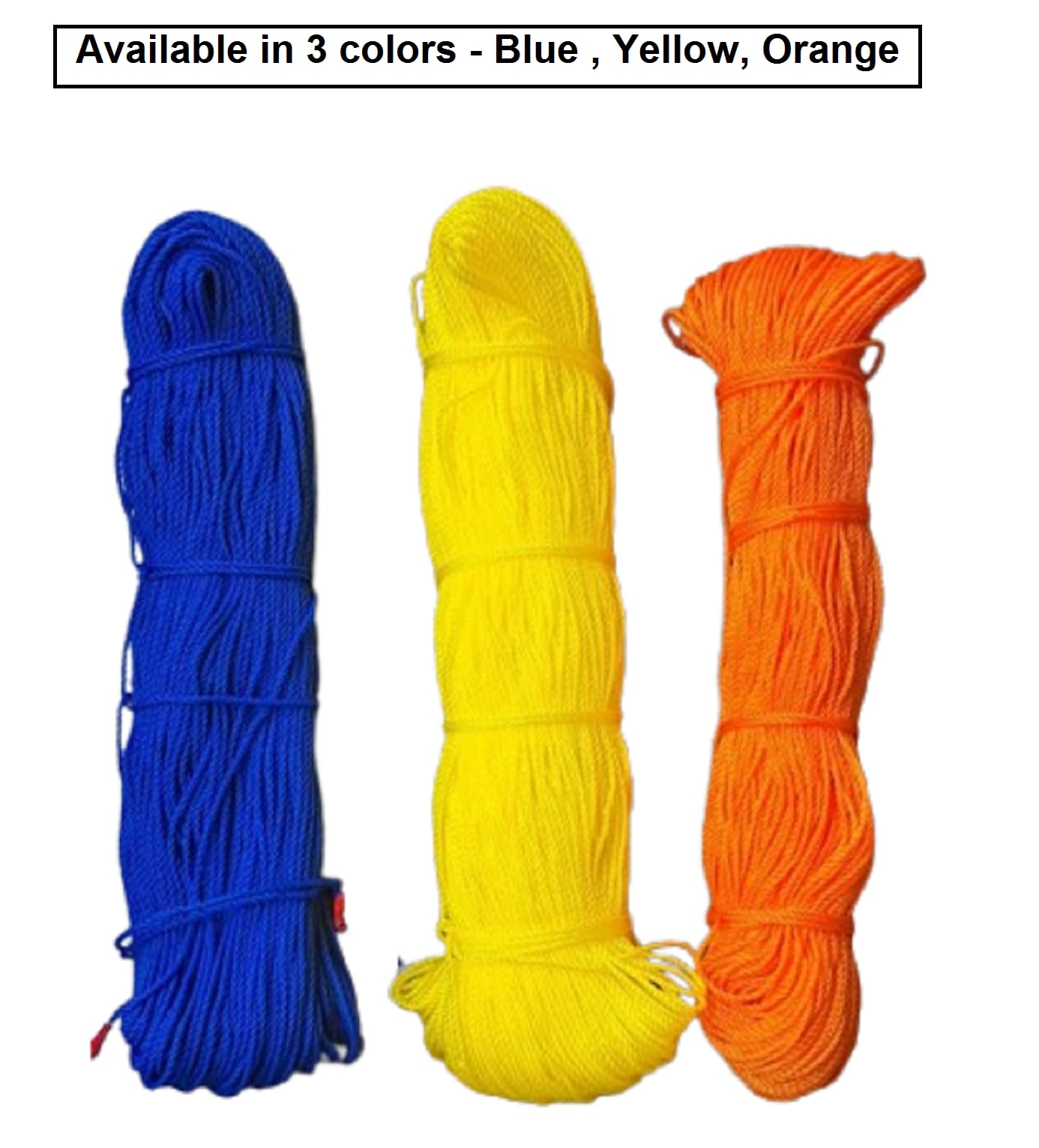 Q1 Beads 75 Meters Nylon 3 mm Clothesline for Drying Clothes Rope for Hanging Clothes in Balcony (Yellow)-Pack of 1