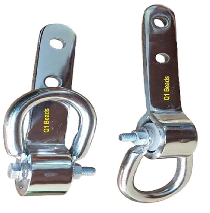 Q1 Beads Steel Bearing Kada Hook Super Strong 900 Kgs Load Capacity Hanger for Swing, Hammock, Jhula -2 Pack