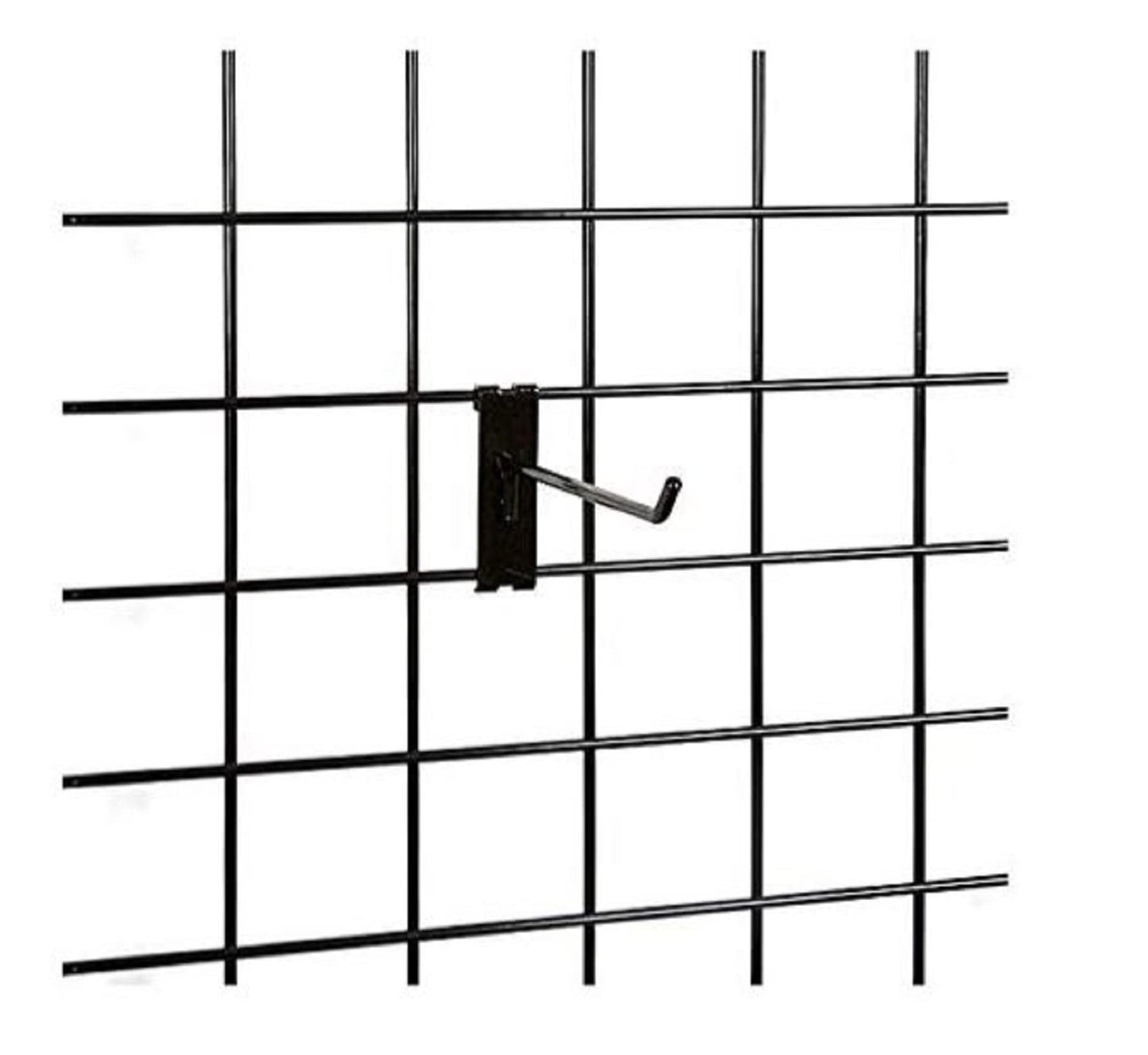 Q1 Beads 20 Pcs. Steel Mesh Grid Hooks 6 inches for Display & Hanging Heavy-Duty Metal Hooks for Retail, Office Use, Garment Store, Mobile Shops(Chrome)