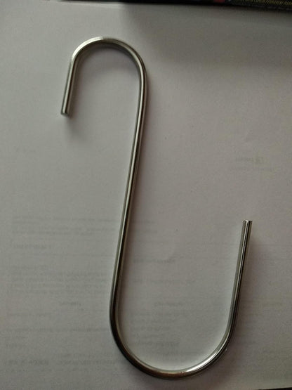 Q1 Beads 6 Pack 6 inches Stainless Steel S Shaped S Hooks for Hanging (Chrome)