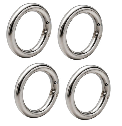 Q1 Beads 4 Pcs. Stainless Steel Ring 900 kgs Load Capacity (10 mm x 60 mm) Heavy Duty & Super Strong Multipurpose Hook for Hanging Jhula Swing Hammock Hook (Silver)