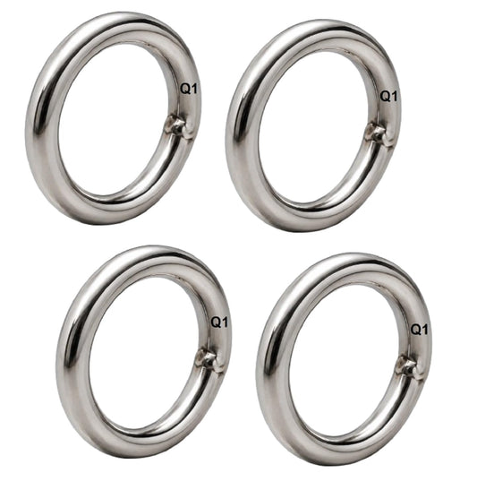 Q1 Beads 4 Pcs. Stainless Steel Ring 900 kgs Load Capacity (10 mm x 60 mm) Heavy Duty & Super Strong Multipurpose Hook for Hanging Jhula Swing Hammock Hook (Silver)
