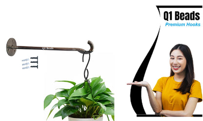 Q1 Beads Stainless Steel Wall Mount Clothes Hanger-Straight - (1 Pack)