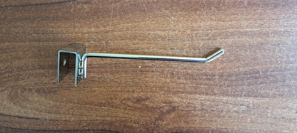 Q1 Beads 12 Pcs. Steel Square Pipe Panel Display Hooks for Shop 250 mm/10 inch for Square Pipe 15x30 mm -Supermart Shelf Accessories(Chrome)