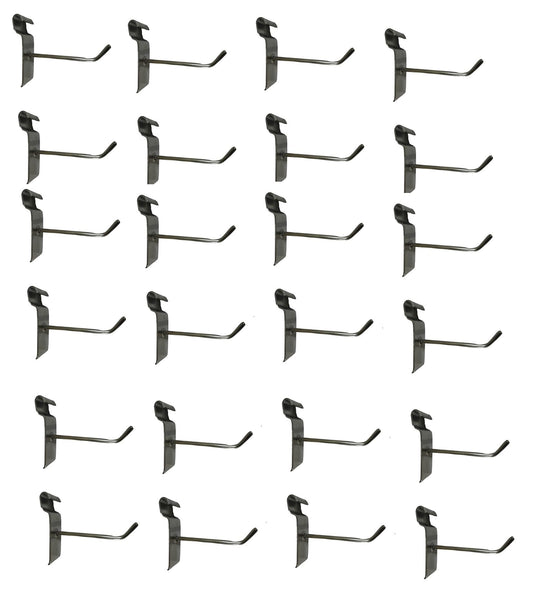Q1 Beads Stainless Steel 25 Pcs. 4 inches Grid Wall Panel Display Hook for Hanging Accessories for Retail Display,Shop,Supermart, Stores,Garment & Grocery Shops (Chrome)