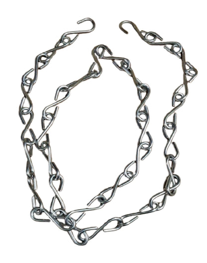 Q1 Beads 4 Feet(6mm) Stainless Steel Chain Heavy Duty Load Capacity 250 kgs for Hanging Swing Jhula Hammock Chair & Garden Swing/Kids Jhula (1 Pack, Chrome)