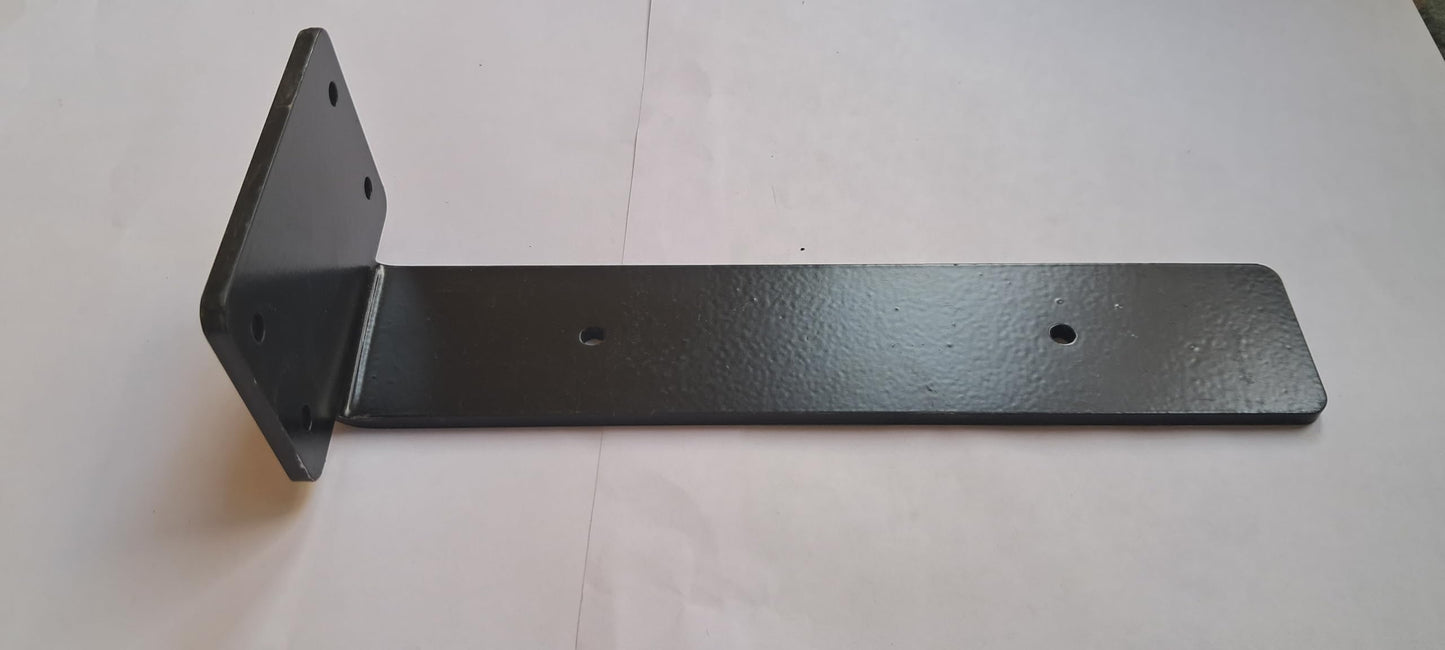 Q1 Beads 2 Pack Metal Heavy Duty(4mm) Thick 40 Kgs. Load Capacity Shelf Bracket, Heavy Duty Floating Bracket for Shelves,Black Powder Coated Wall Shelf Support Brackets