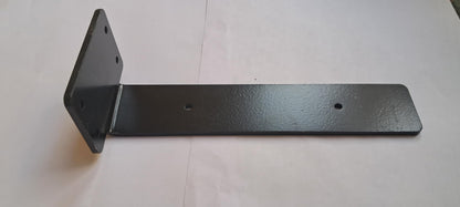 Q1 Beads 2 Pack Metal Heavy Duty(4mm) Thick 40 Kgs. Load Capacity Shelf Bracket, Heavy Duty Floating Bracket for Shelves,Black Powder Coated Wall Shelf Support Brackets